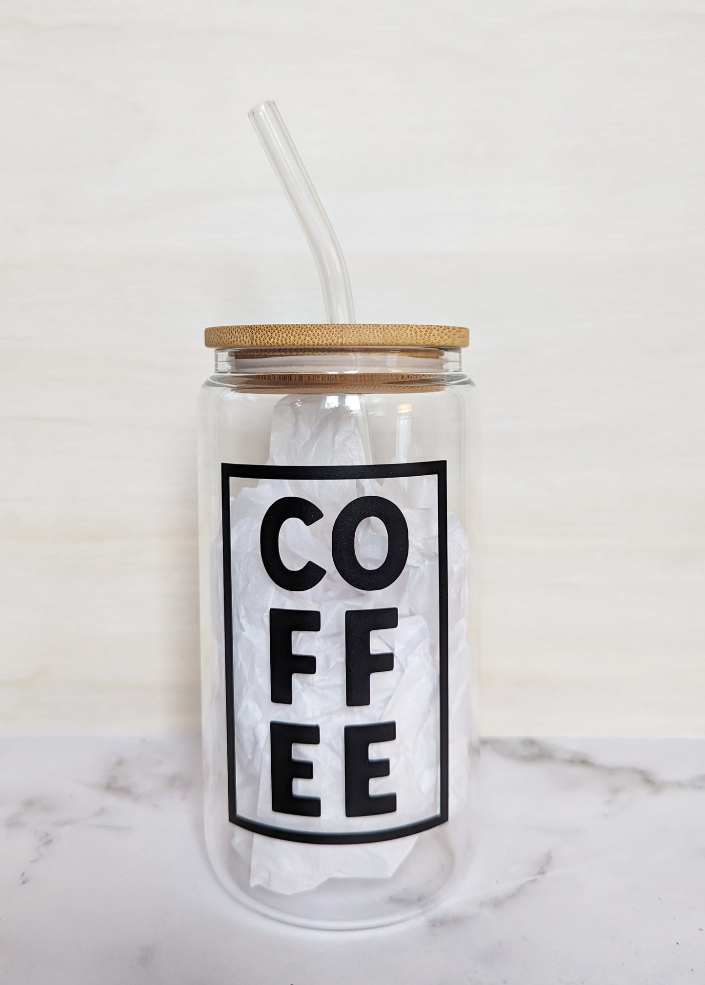 Coffee tumbler with Coffee Wording - Coffee