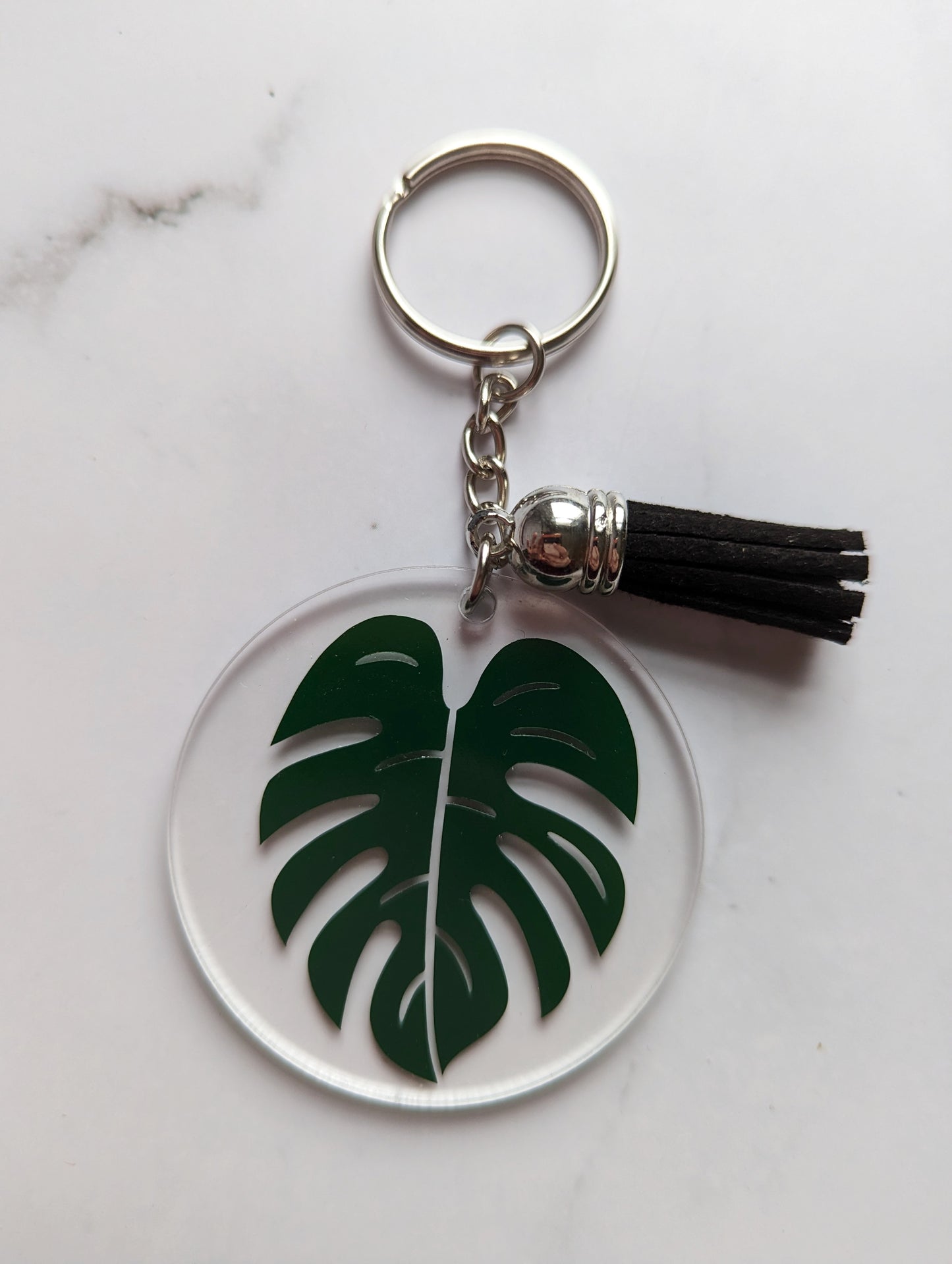 Monstera keychain
