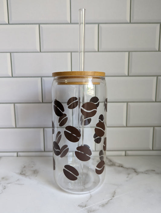 Coffee Bean Beer Can Glass