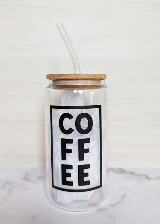 Coffee tumbler with Coffee Wording - Coffee