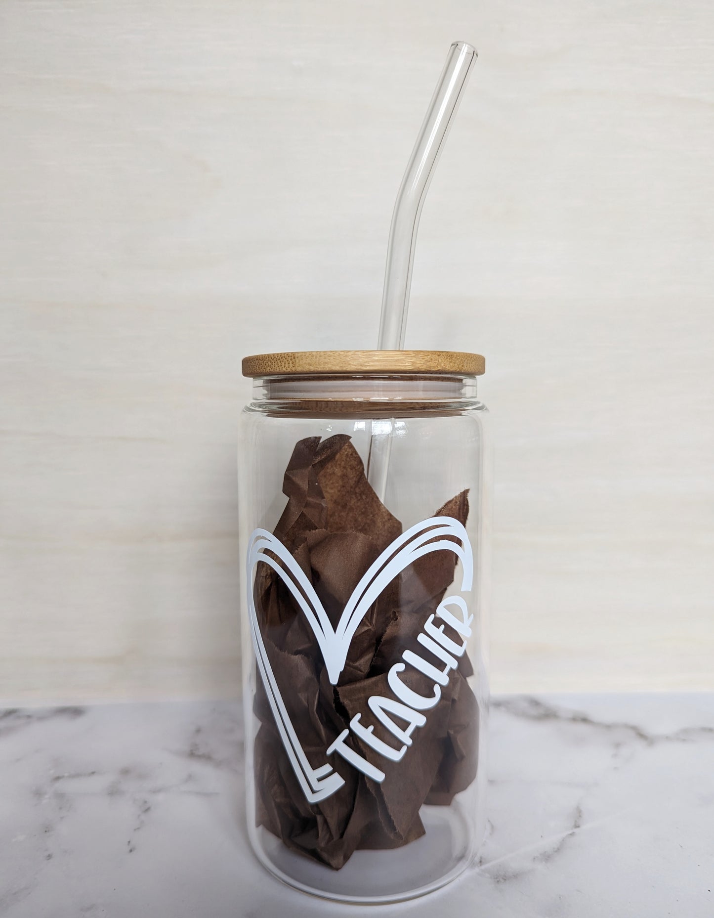 Coffee tumbler - Teacher/heart