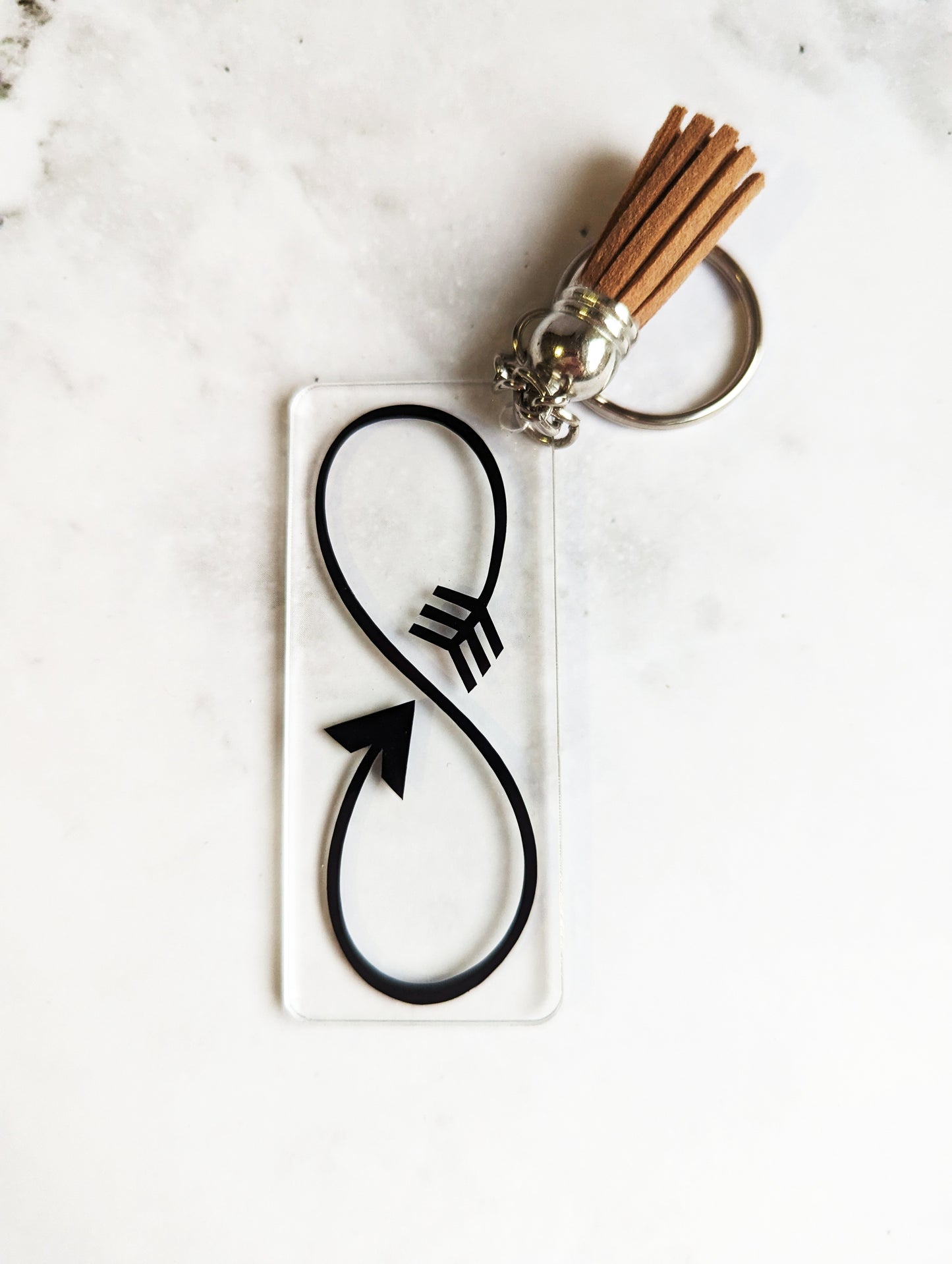 Infinity Shaped Arrow Keychain