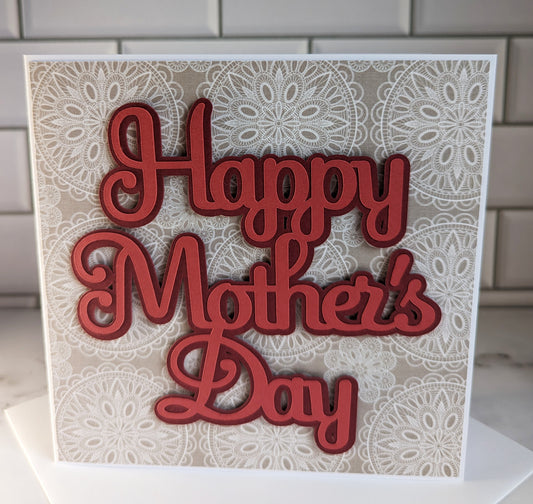 Happy Mother's Day Card (red)